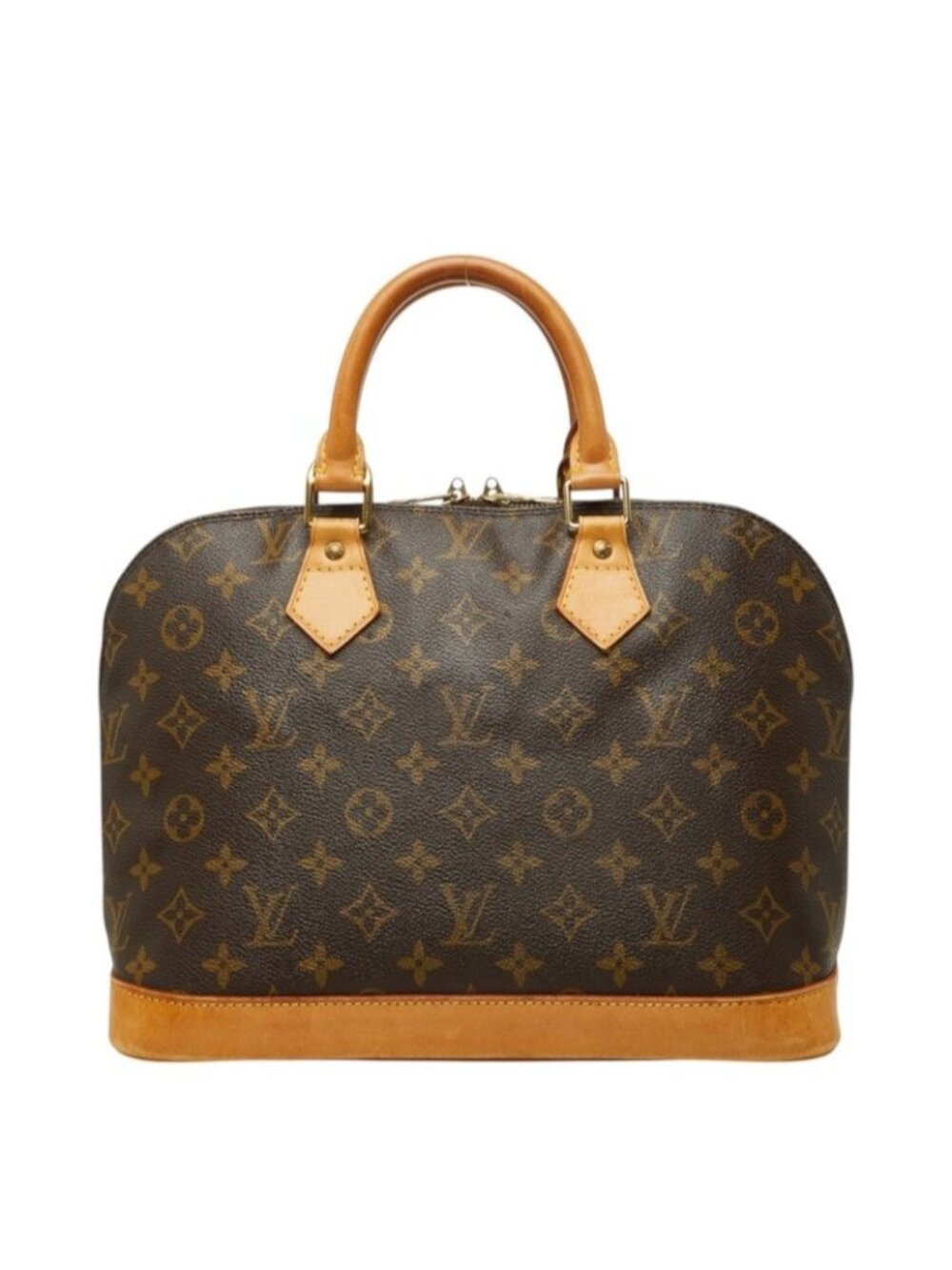 Louis Vuitton Monogram Alma PM Vintage Handbag Brown Leather